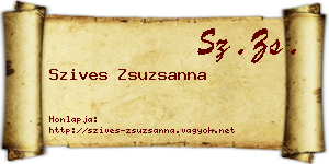 Szives Zsuzsanna névjegykártya