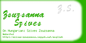 zsuzsanna szives business card